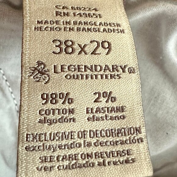 Legendary Outfitters Stretch Canvas Pants Men's Size 38X29 Gray Relaxed Fit - Picture 9 of 12